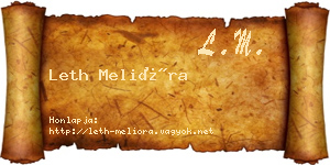 Leth Melióra névjegykártya